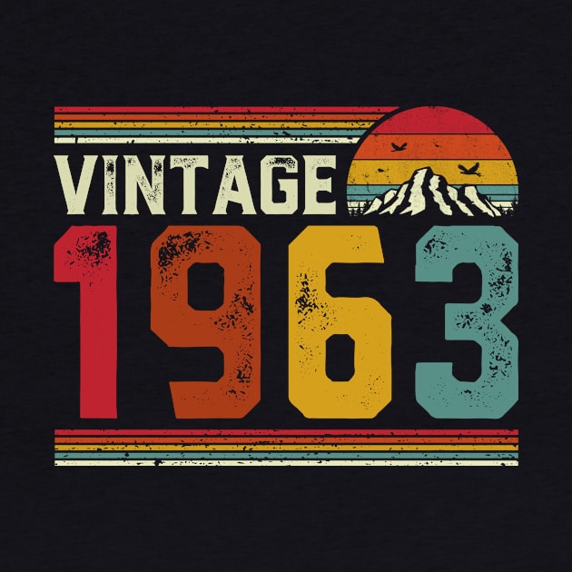 Vintage 1963 Birthday Gift Retro Style by Foatui